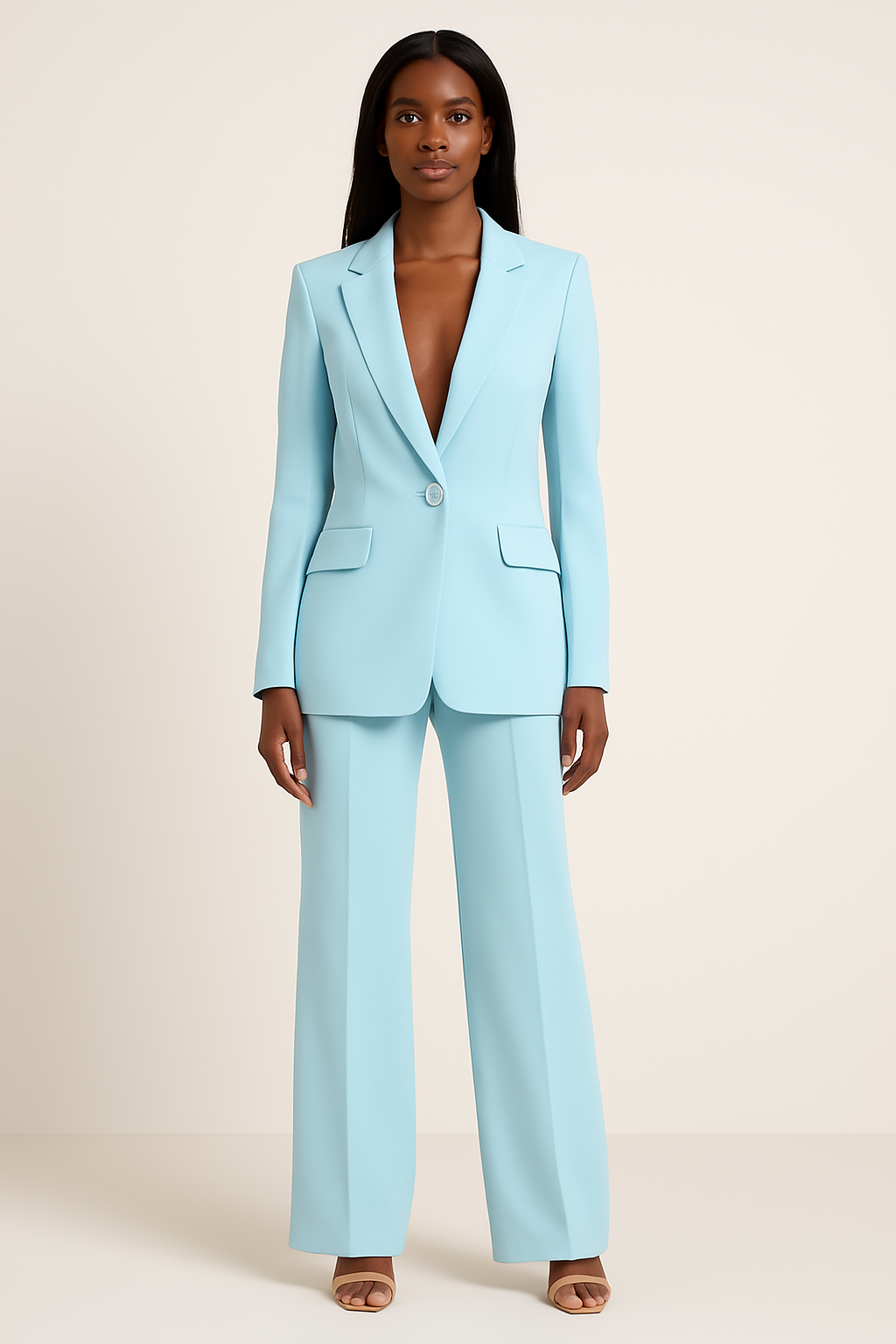 Bianca | Women's Tailored Wide-Leg Pantsuit Set