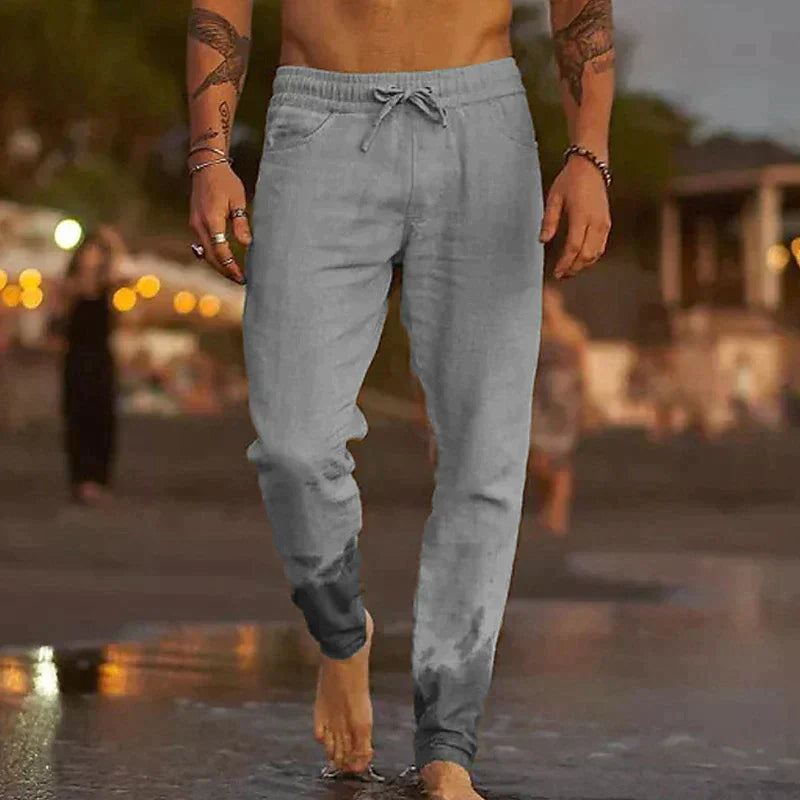 Leo | Men's Relaxed Drawstring Beach Trousers