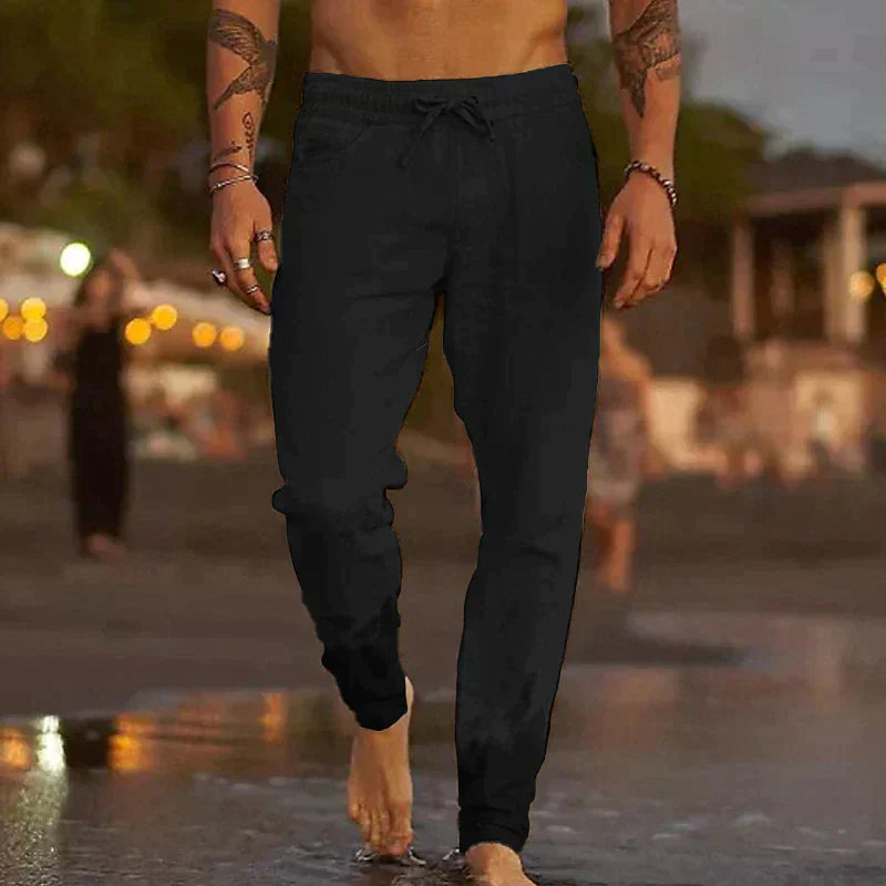 Leo | Men's Relaxed Drawstring Beach Trousers