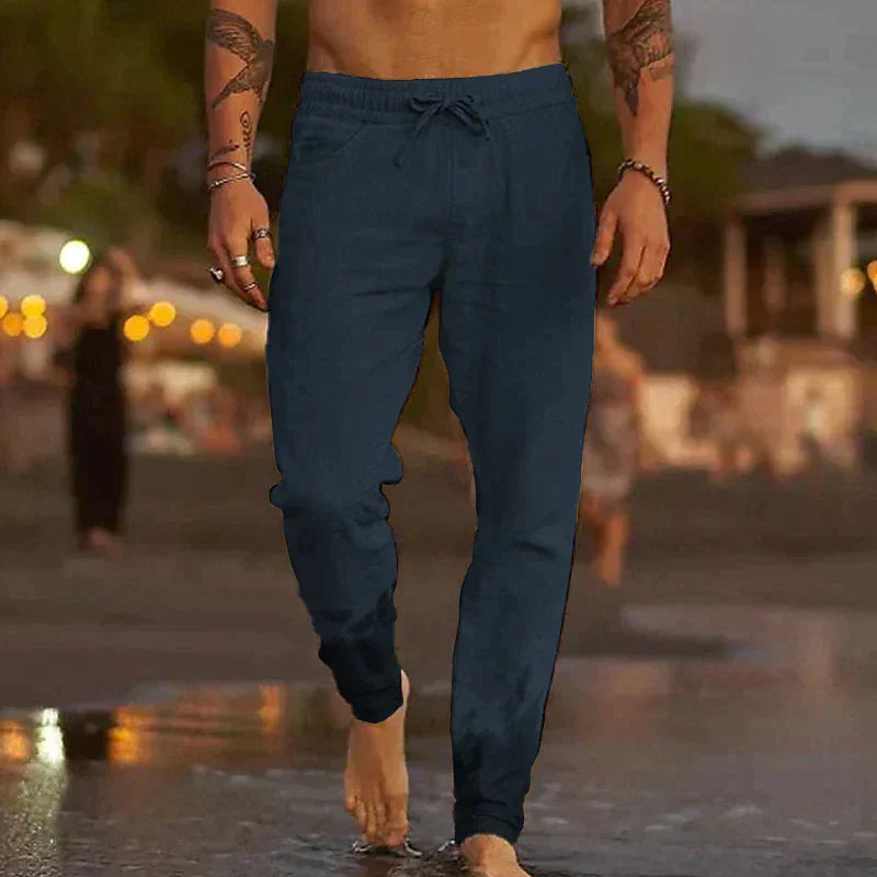 Leo | Men's Relaxed Drawstring Beach Trousers