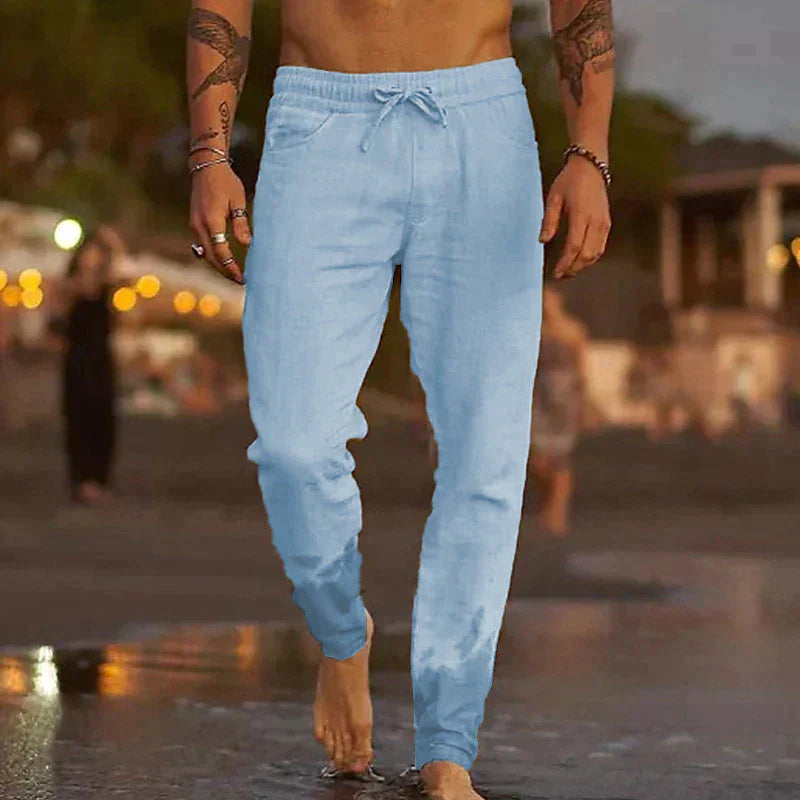 Leo | Men's Relaxed Drawstring Beach Trousers