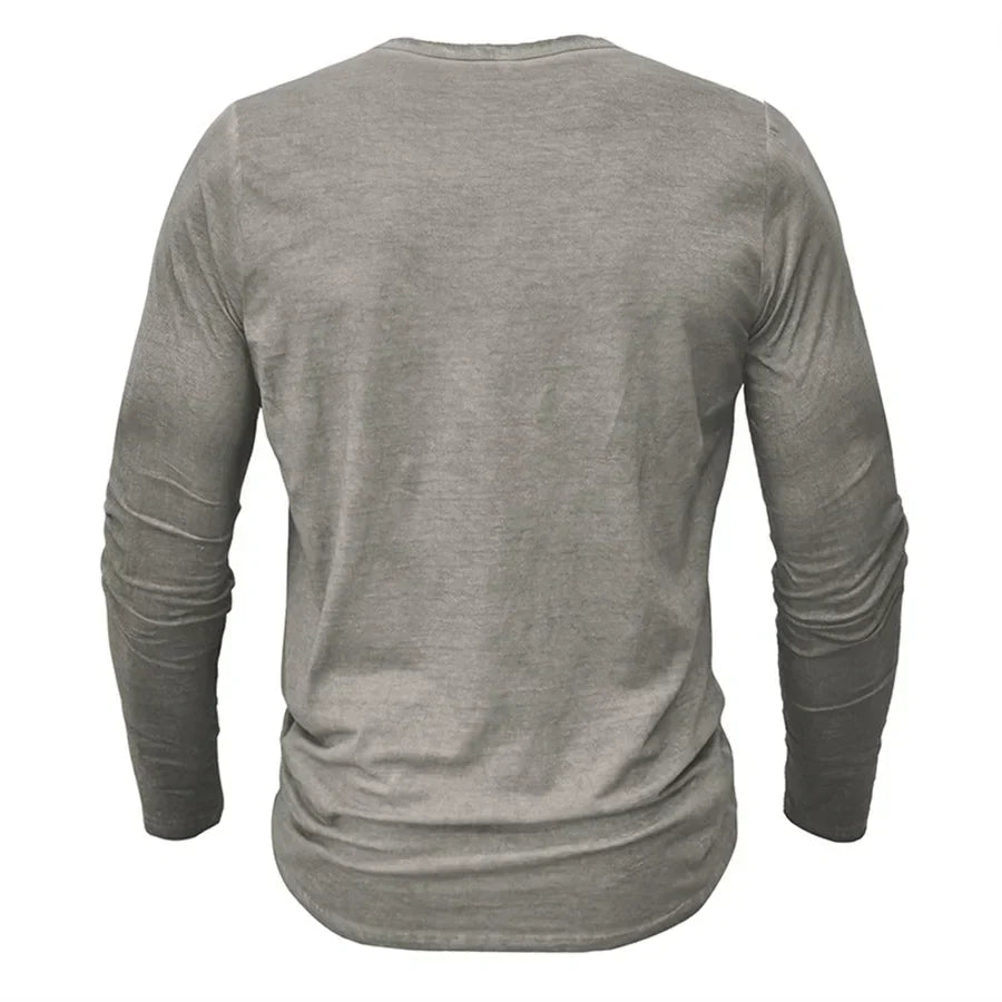 Miles | Men's Slim-Fit Cotton Henley Shirt