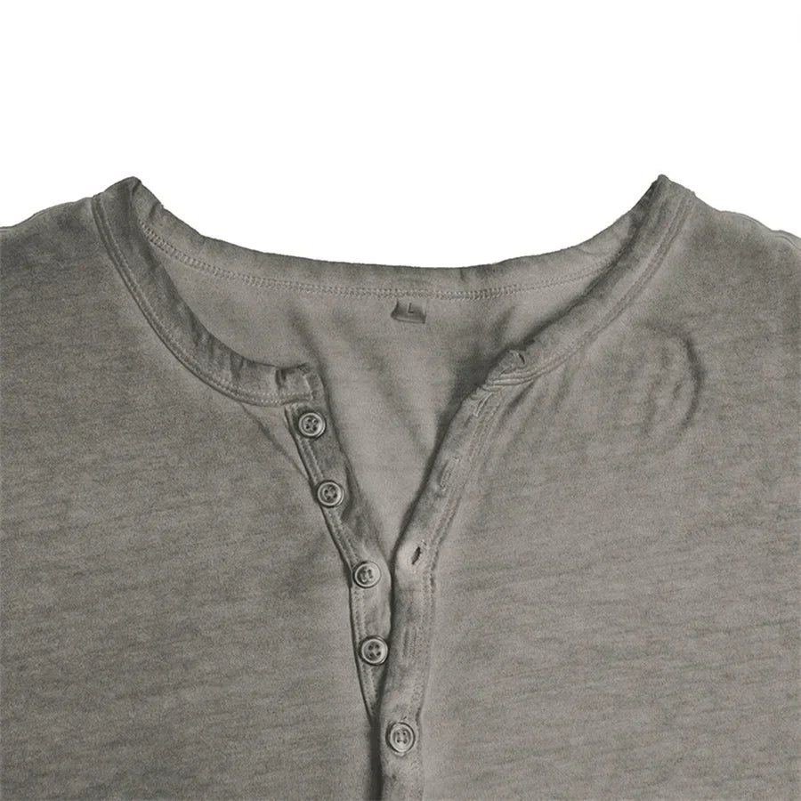 Miles | Men's Slim-Fit Cotton Henley Shirt