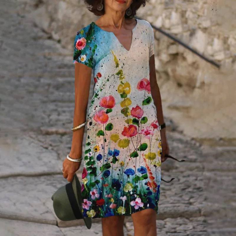 Nora | Women's Floral V-Neck Casual Dress