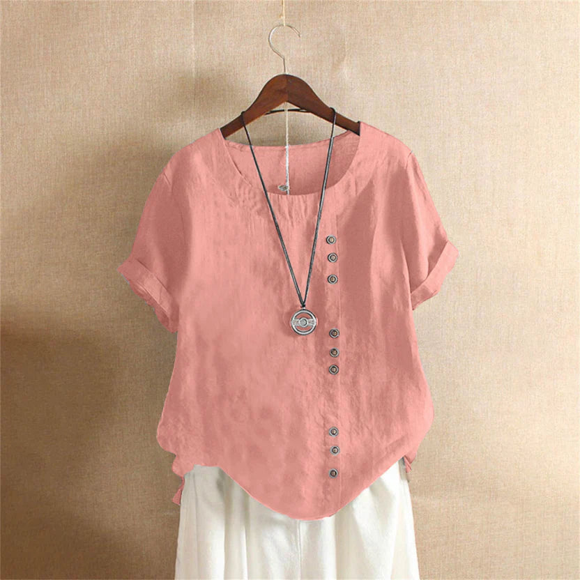 Clara | Women's Loose Fit Short Sleeve Blouse
