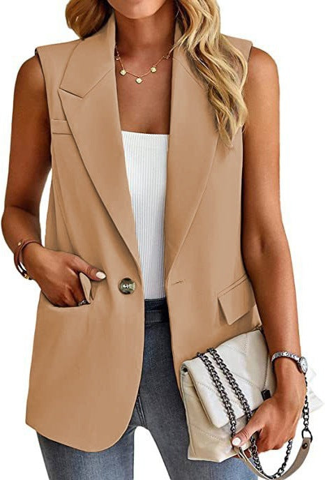 Bianca | Women's Structured Sleeveless Blazer Vest