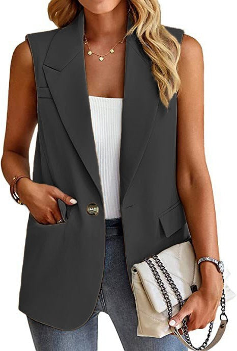 Bianca | Women's Structured Sleeveless Blazer Vest