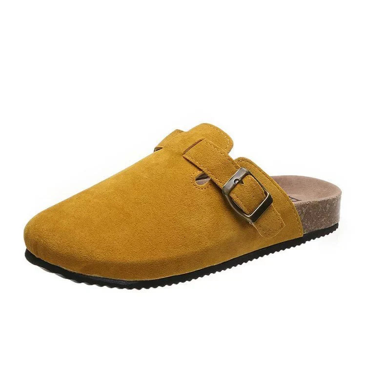Ava | Women's Slip On Buckle Strap Flat Clogs