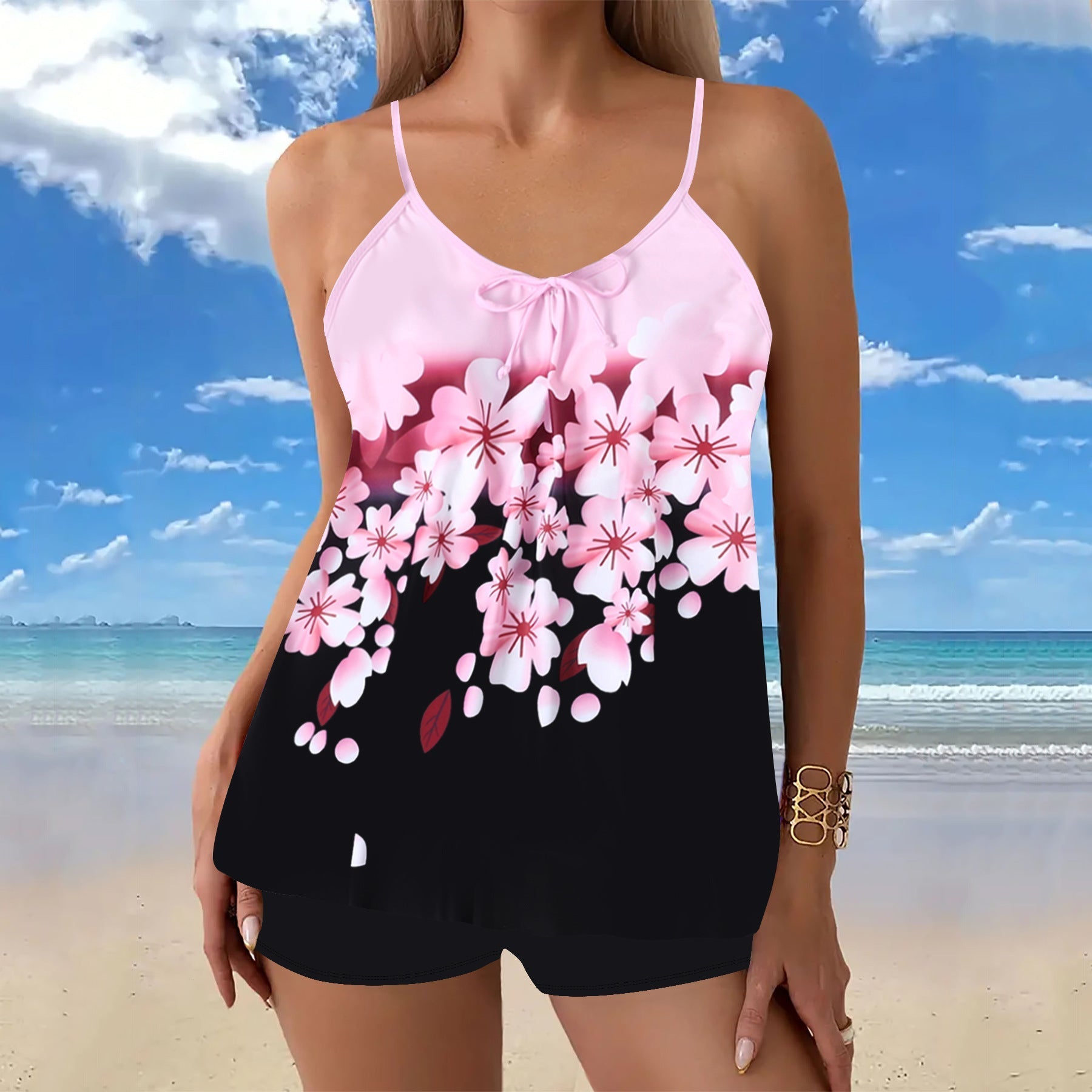 Kayla | Women's Floral Print Two Piece Tankini