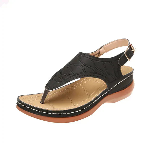 Lena | Women's Open Toe Back Strap Flat Sandals