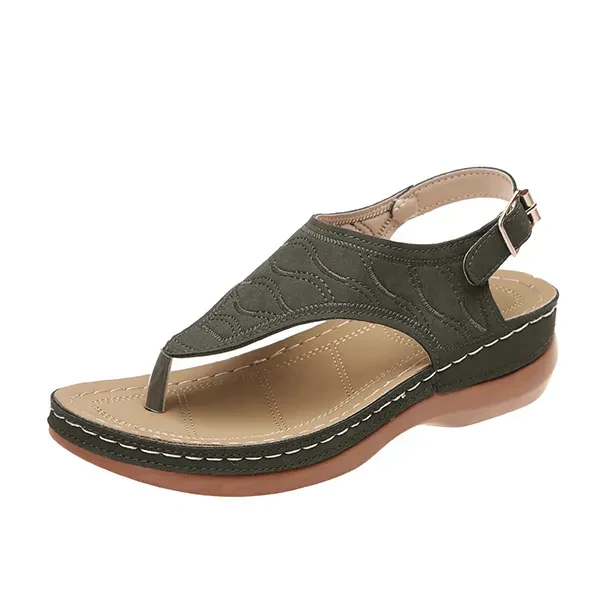 Lena | Women's Open Toe Back Strap Flat Sandals