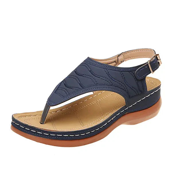 Lena | Women's Open Toe Back Strap Flat Sandals