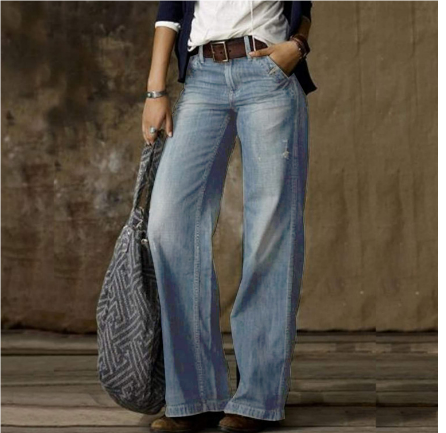 Freya | Women's Relaxed Fit Wide Leg Denim