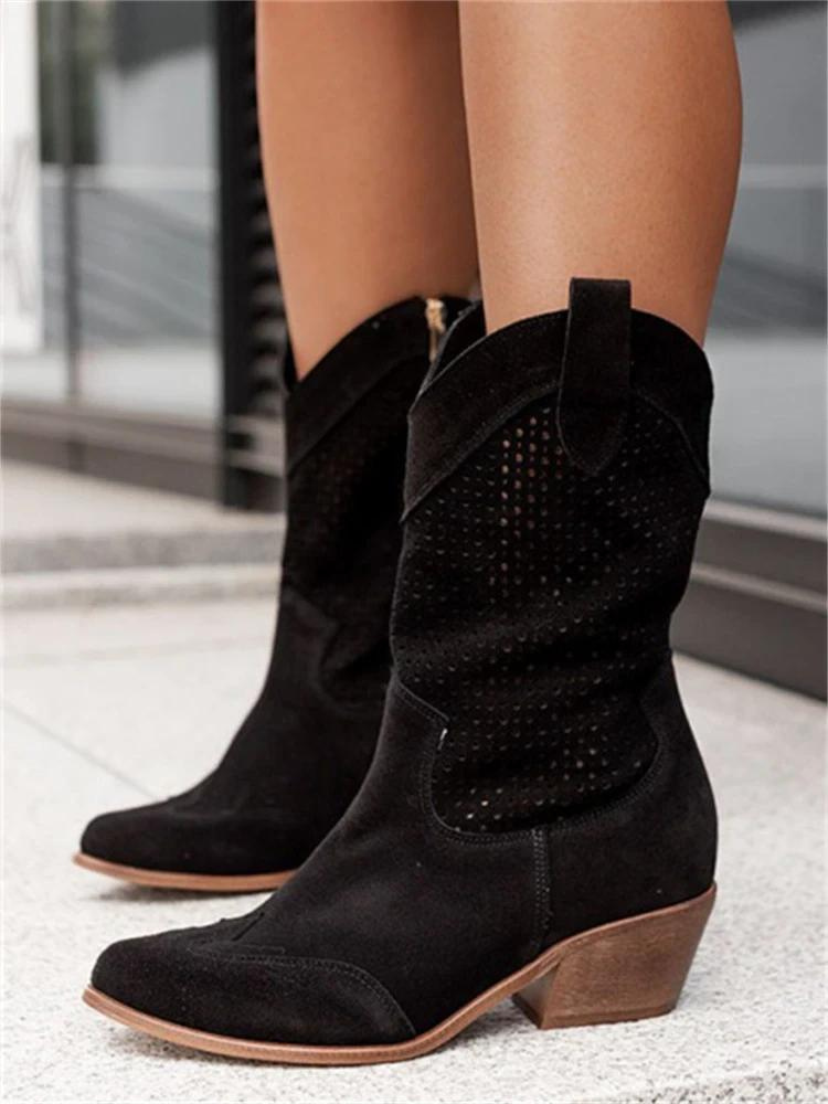 Sadie | Women's Low Heel Classic Cowboy Boots