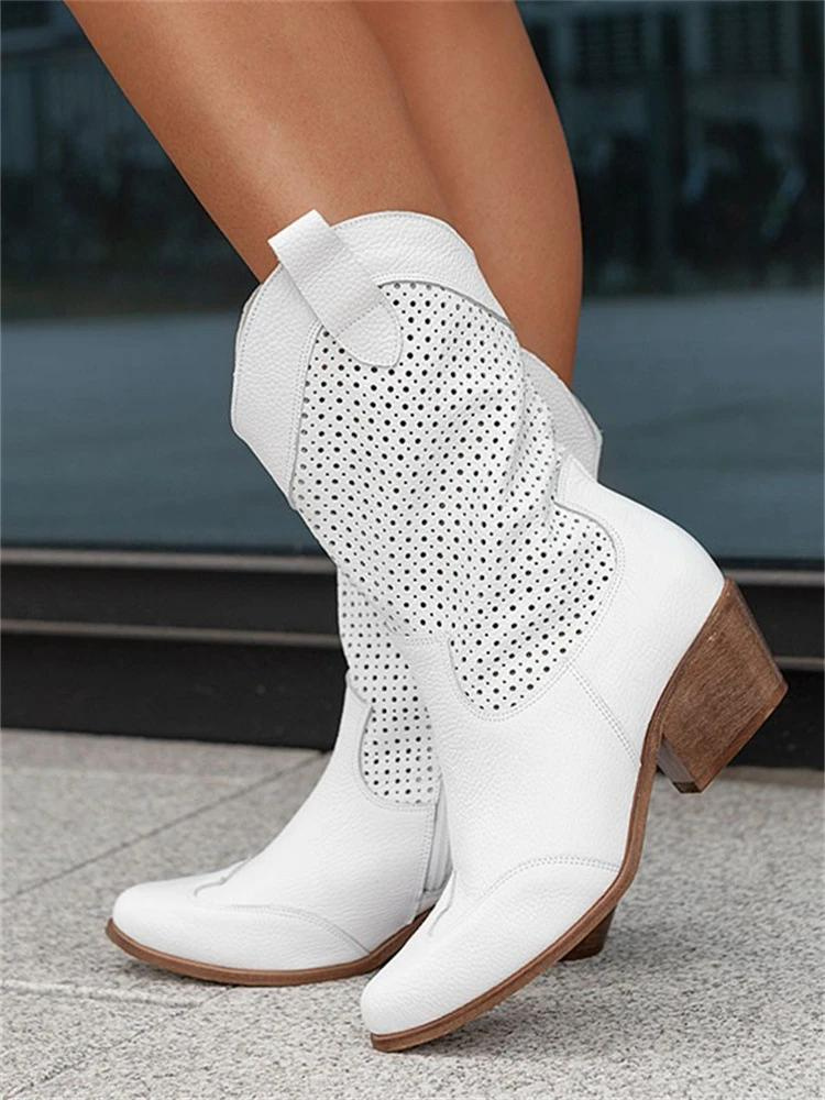 Sadie | Women's Low Heel Classic Cowboy Boots