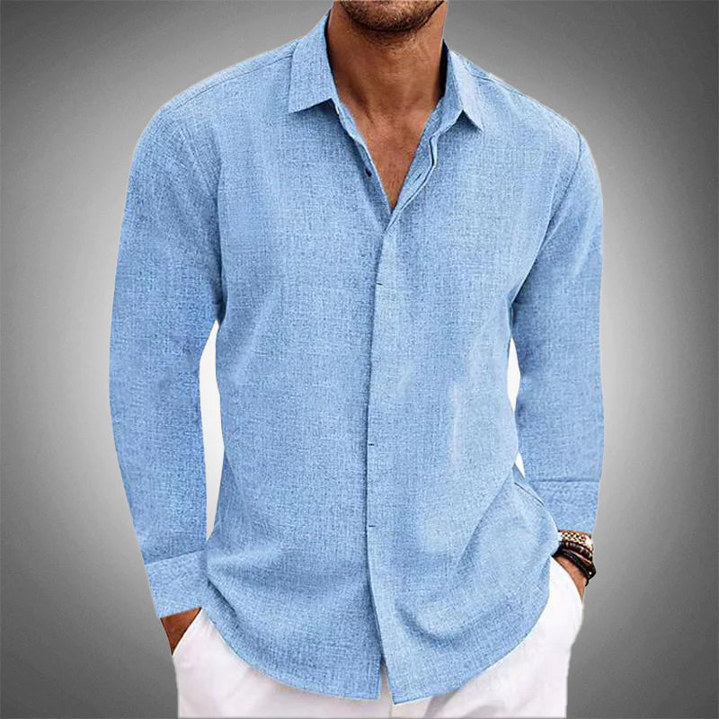 Mateo | Men's Linen Button-Up Shirt