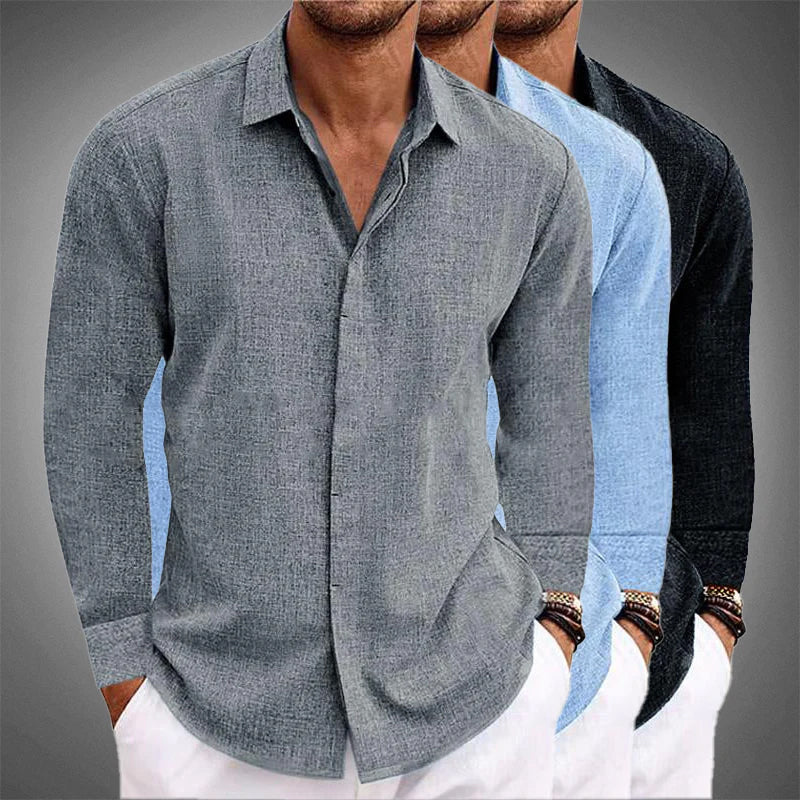 Mateo | Men's Linen Button-Up Shirt