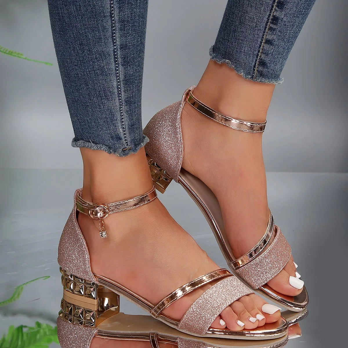 Camila | Women's Open Toe Ankle Strap Block Heel Sandals