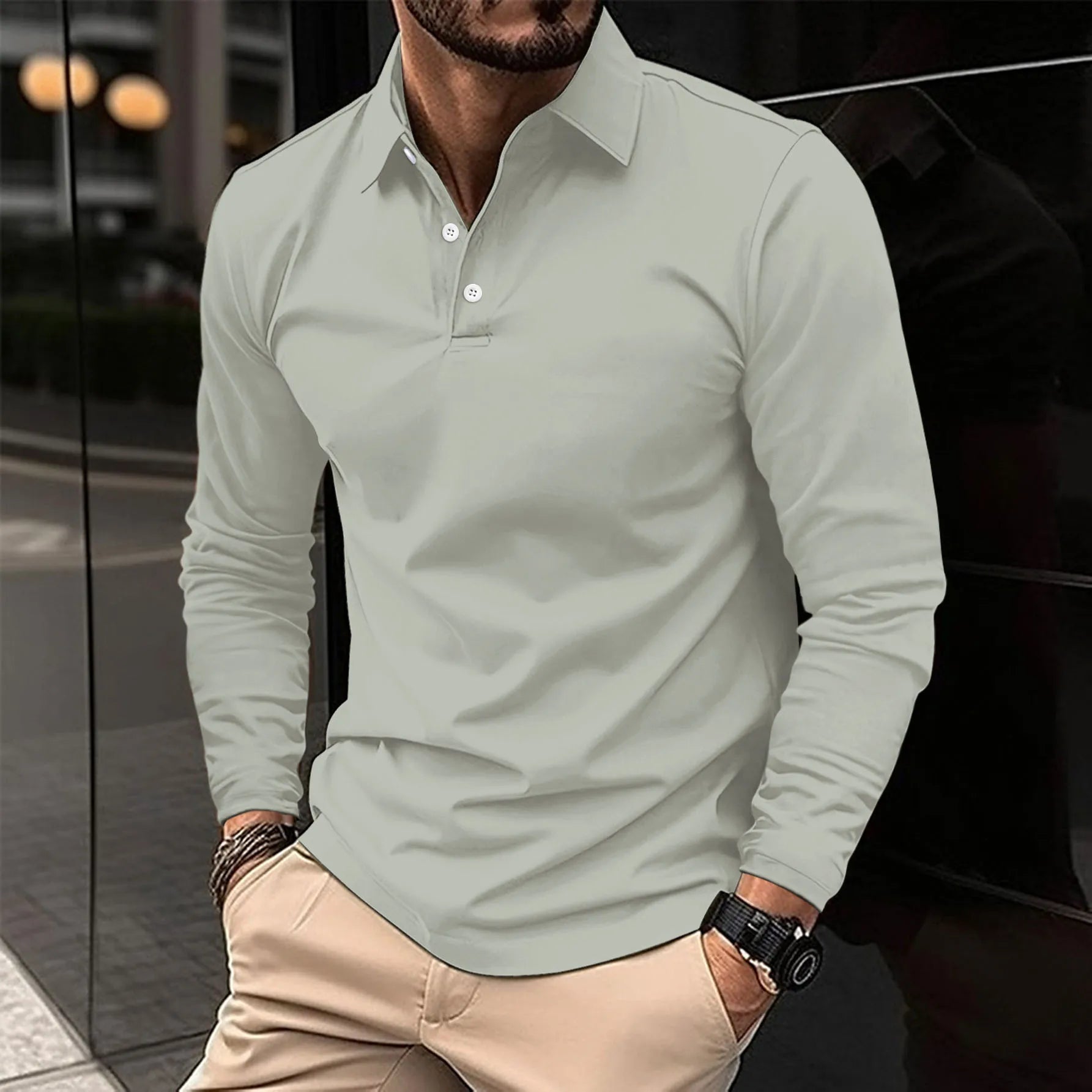 Elliot | Men's Classic Long-Sleeved Shirt