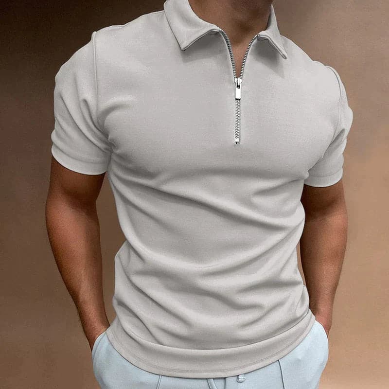 Daniel | Men's Slim-Fit Quarter-Zip Polo Shirt