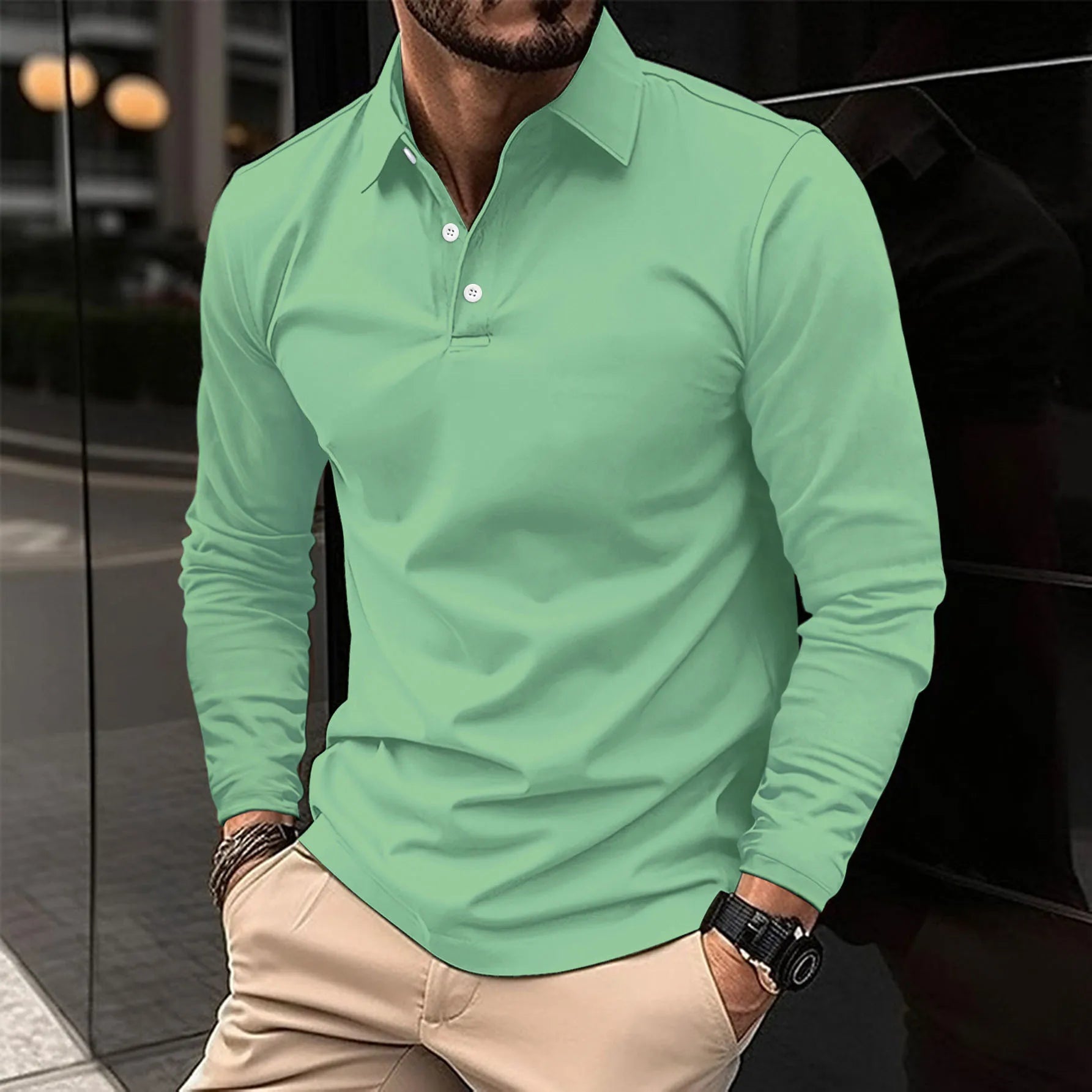 Elliot | Men's Classic Long-Sleeved Shirt