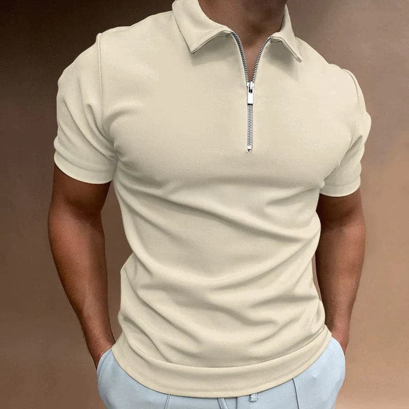 Daniel | Men's Slim-Fit Quarter-Zip Polo Shirt
