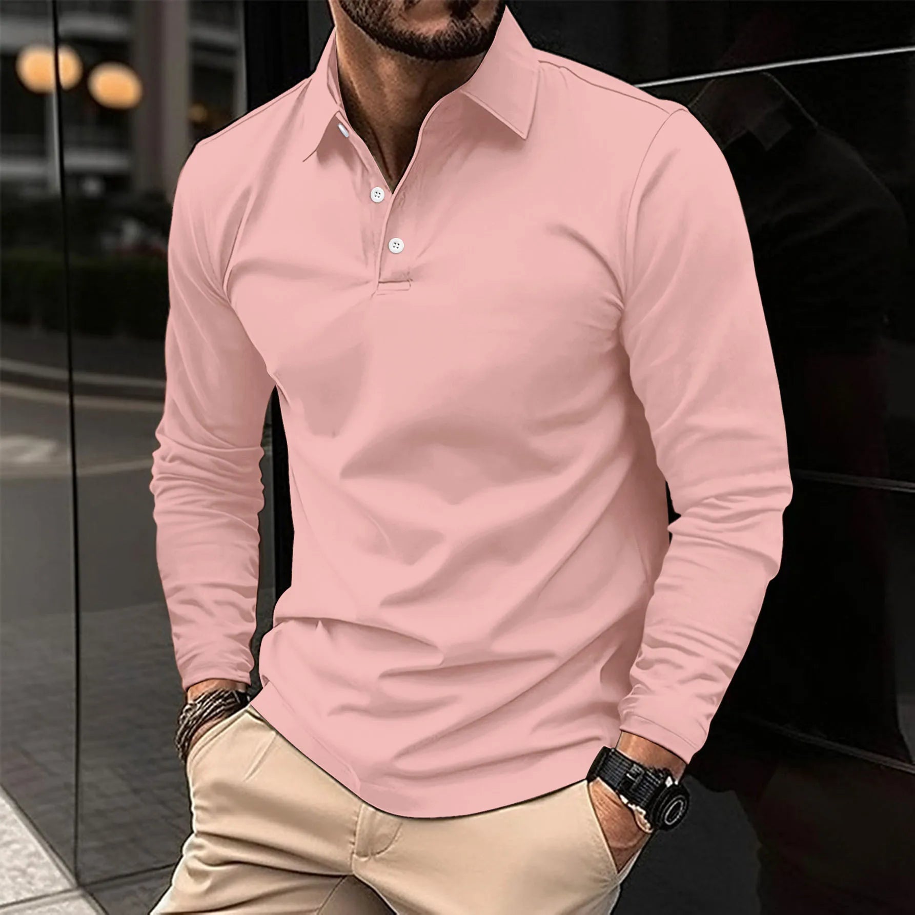 Elliot | Men's Classic Long-Sleeved Shirt