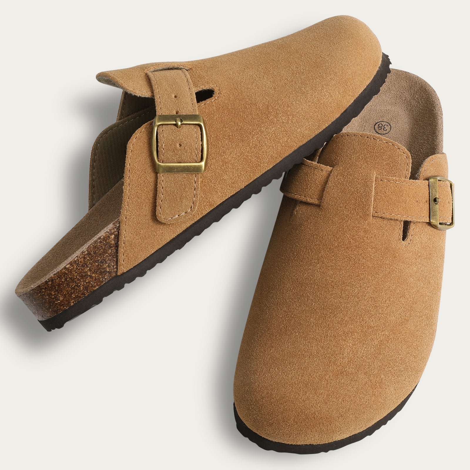 Ava | Women's Slip On Buckle Strap Flat Clogs