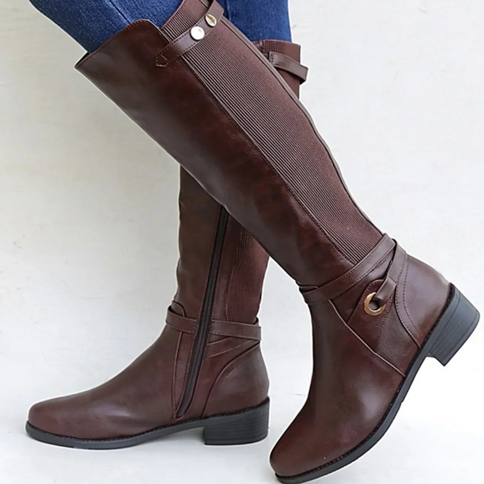 Bianca | Women's Knee-High Block Heel Boots