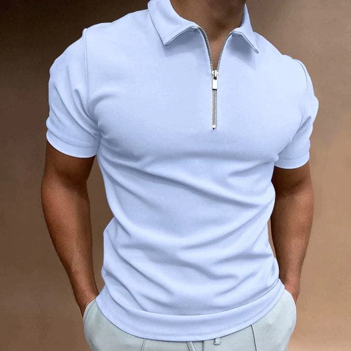 Daniel | Men's Slim-Fit Quarter-Zip Polo Shirt