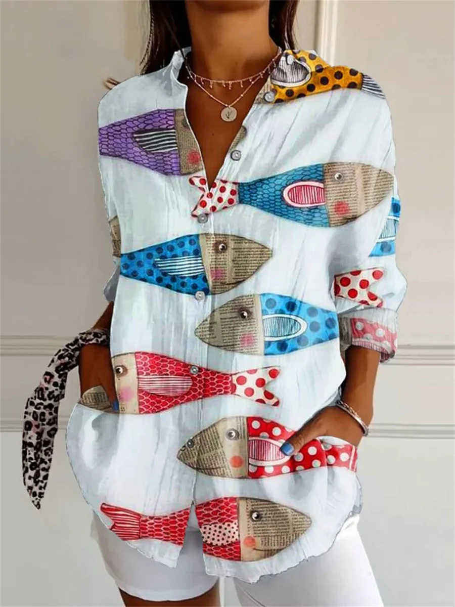 Liora | Women's Colorful Abstract Print Shirt