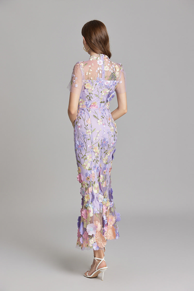 Valentina | Women's Floral Appliqué Mermaid Evening Dress