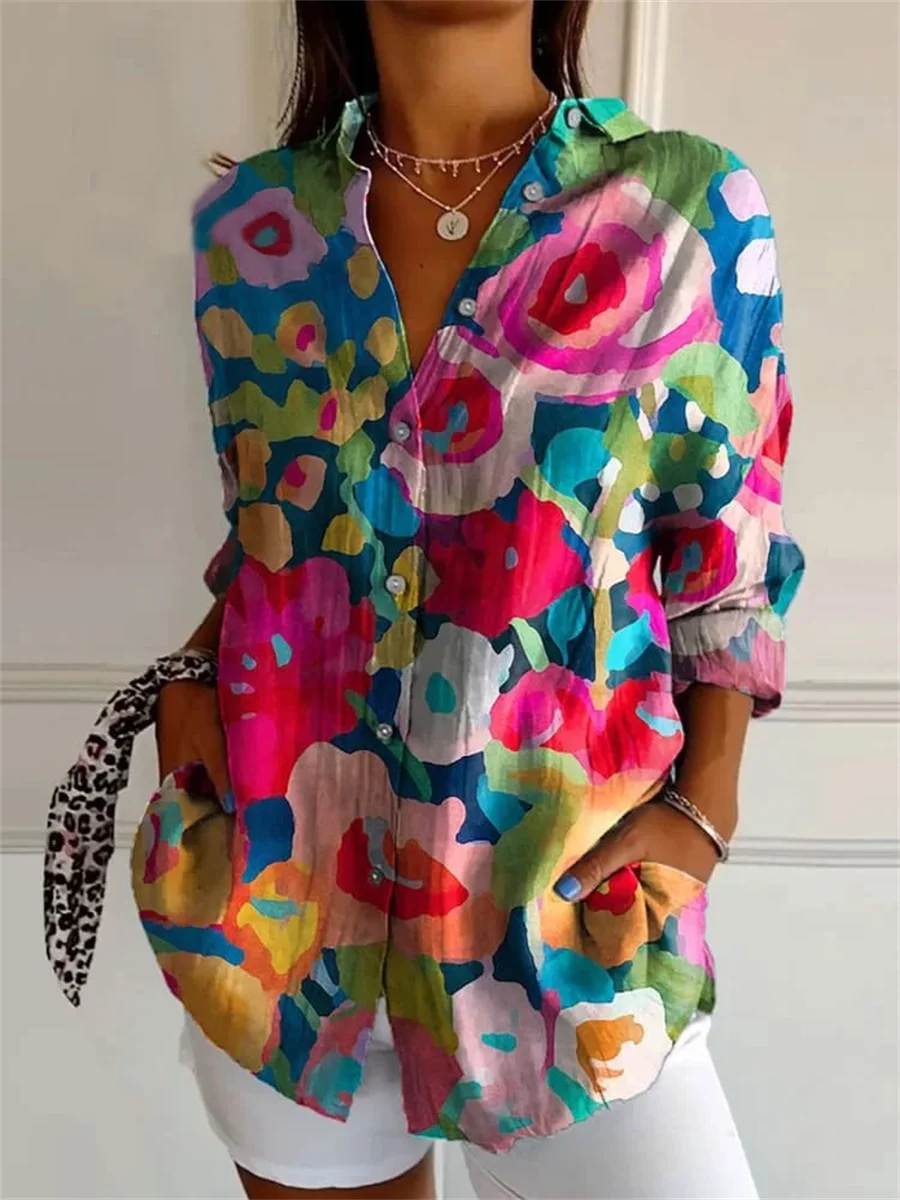 Liora | Women's Colorful Abstract Print Shirt