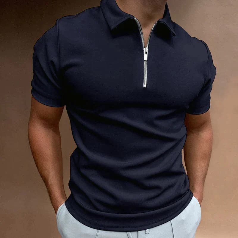 Daniel | Men's Slim-Fit Quarter-Zip Polo Shirt
