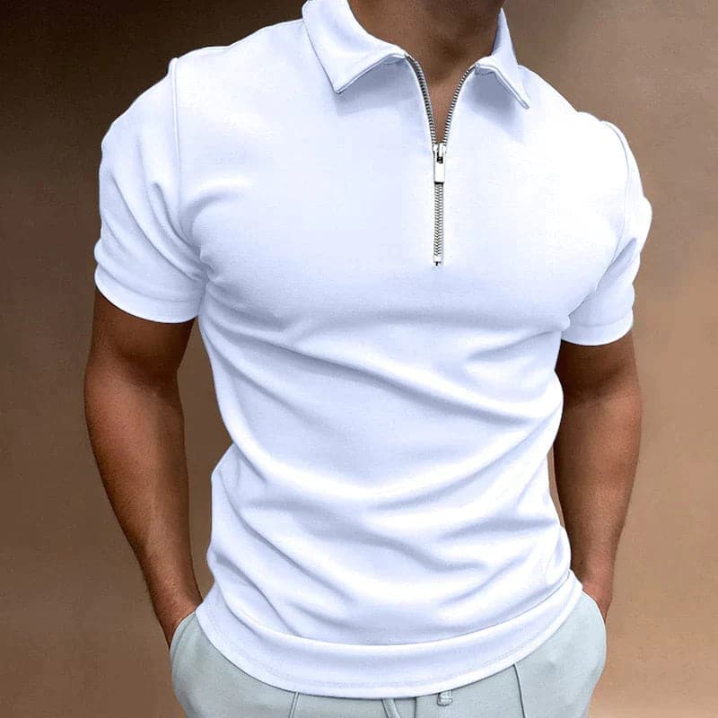Daniel | Men's Slim-Fit Quarter-Zip Polo Shirt