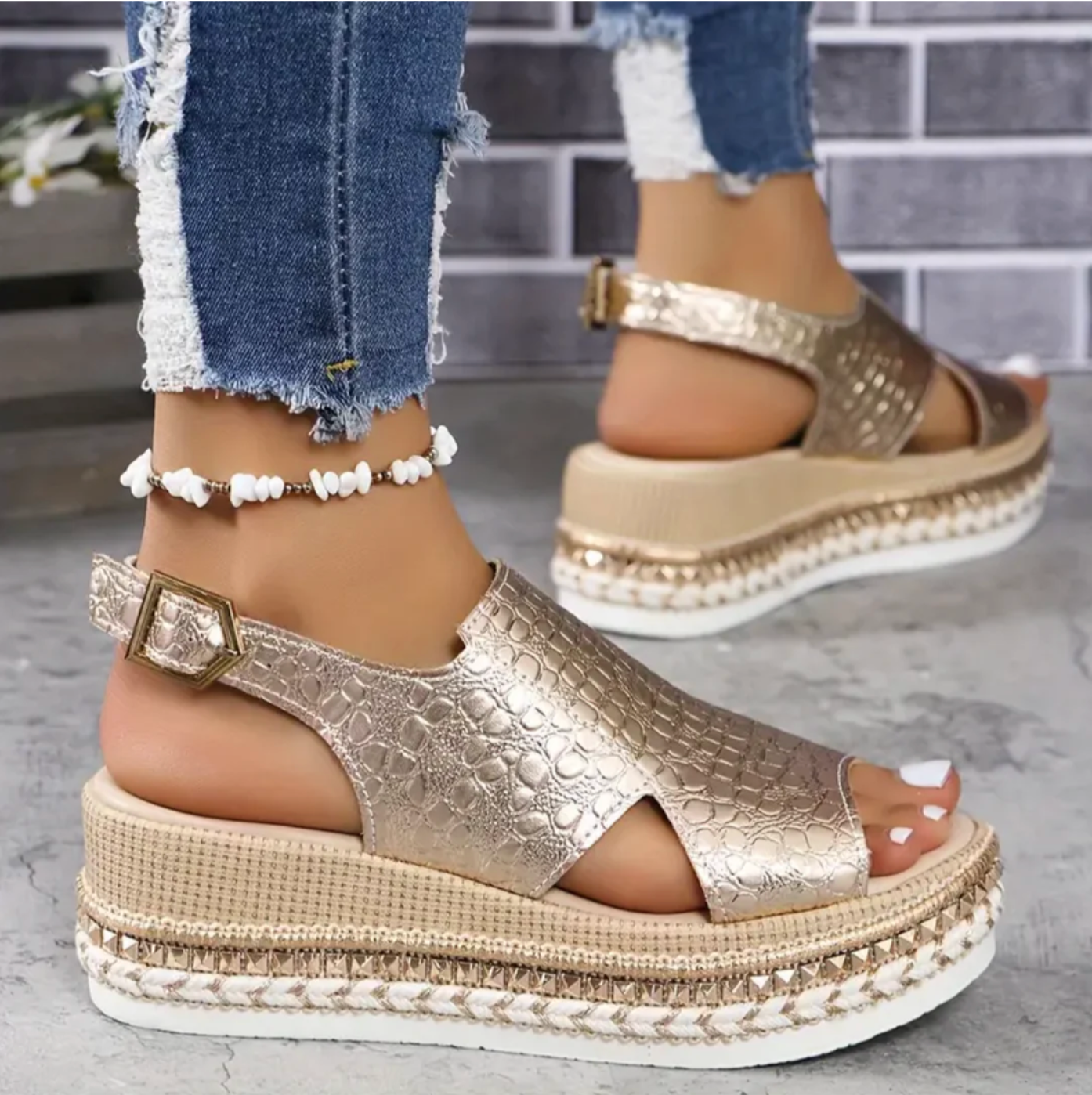 Eliza | Women's Open Toe Wedge Sandals
