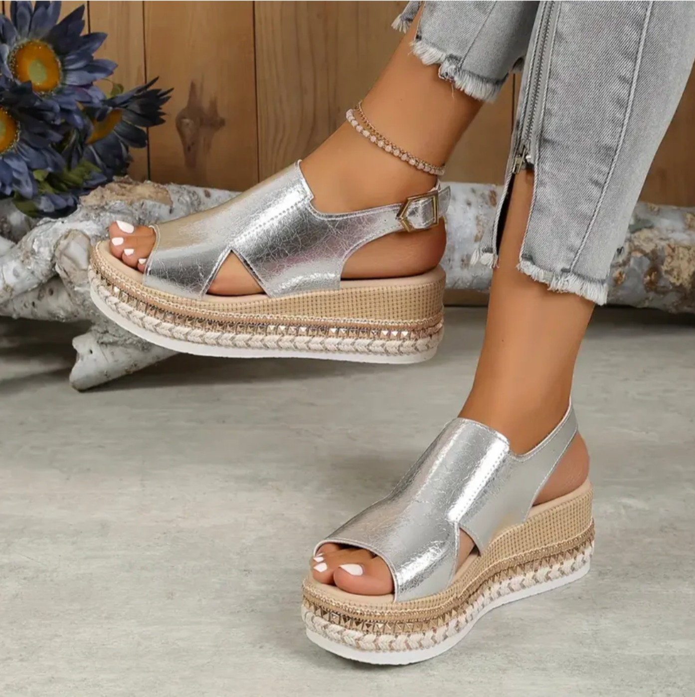 Clara | Women's Slingback Wedge Comfort Sandals