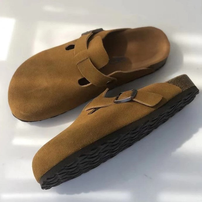Nora | Women's Flat Closed Toe Buckle Clogs