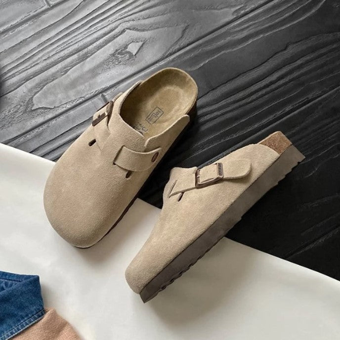 Nora | Women's Flat Closed Toe Buckle Clogs