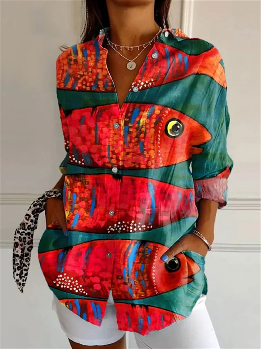 Liora | Women's Colorful Abstract Print Shirt