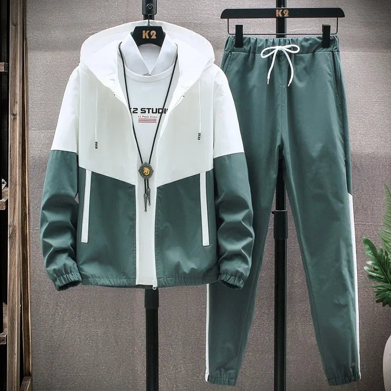 Logan | Men's Zip-Up Hooded Tracksuit Set