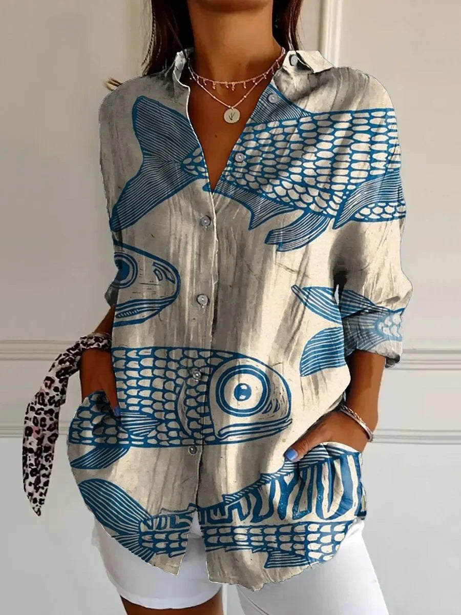 Liora | Women's Colorful Abstract Print Shirt