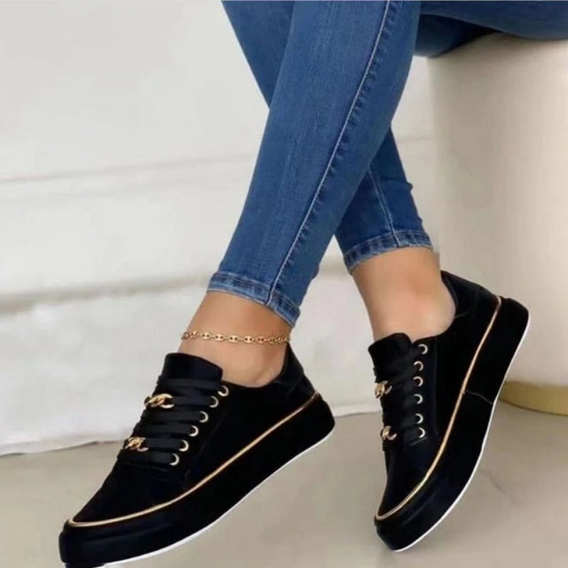 Zara | Women's Platform Chain Detail Sneakers