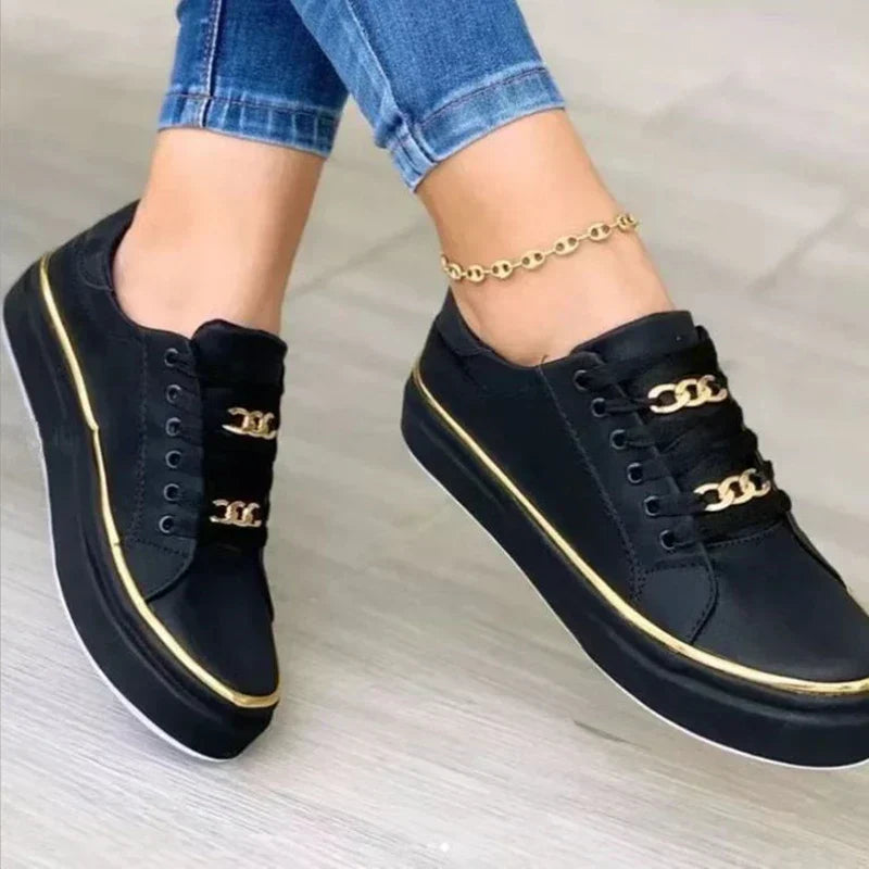 Zara | Women's Platform Chain Detail Sneakers