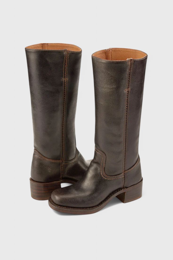 Harper | Women's Mid-Calf Block Heel Leather Boots