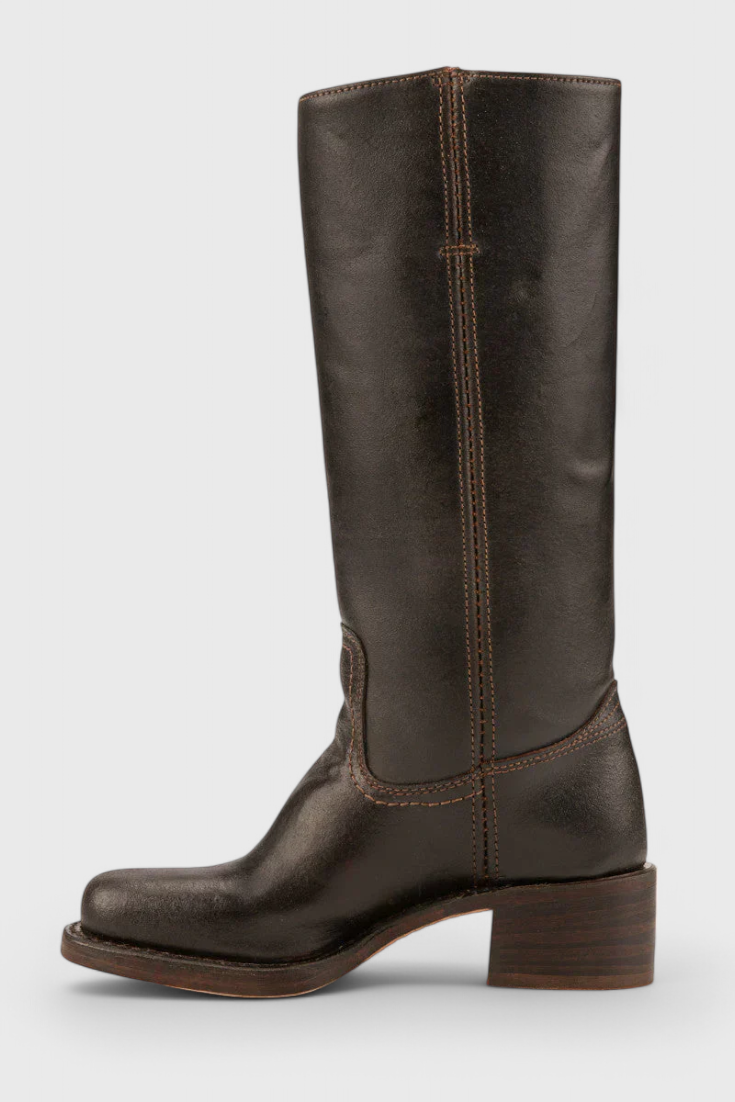 Harper | Women's Mid-Calf Block Heel Leather Boots