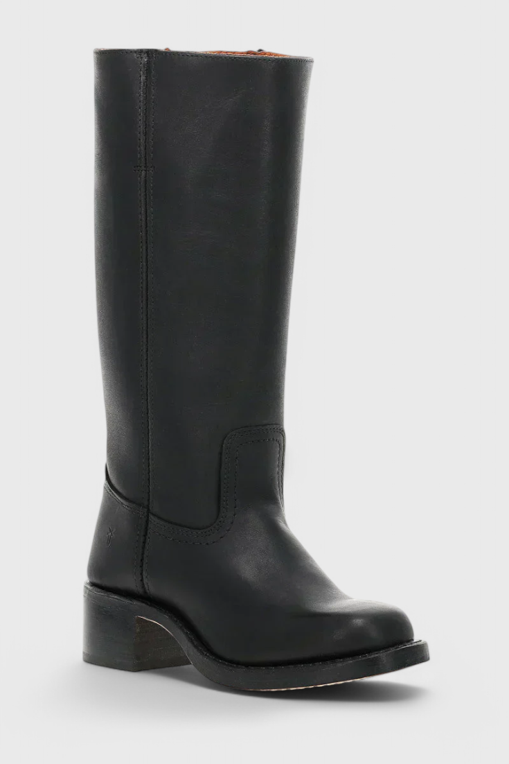 Harper | Women's Mid-Calf Block Heel Leather Boots