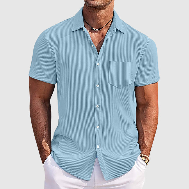 Evan | Men's Striped Button-Down Summer Shirt