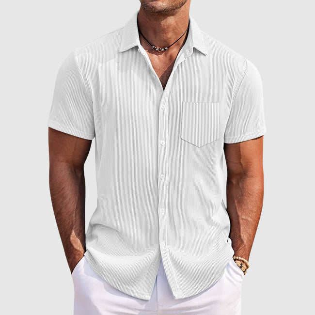 Evan | Men's Striped Button-Down Summer Shirt