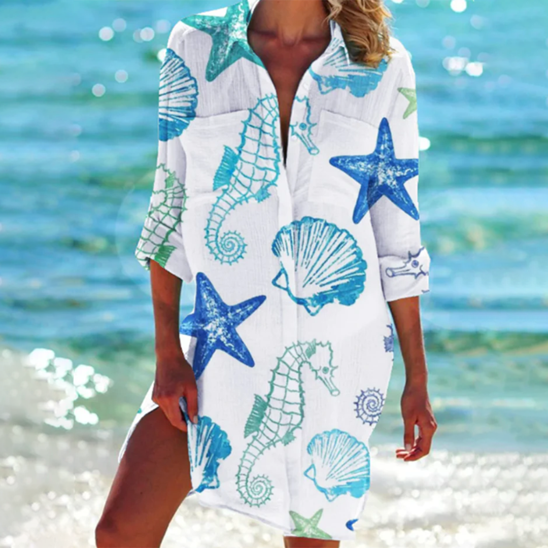 Lila | Women's Casual Button-Front Shirt Dress